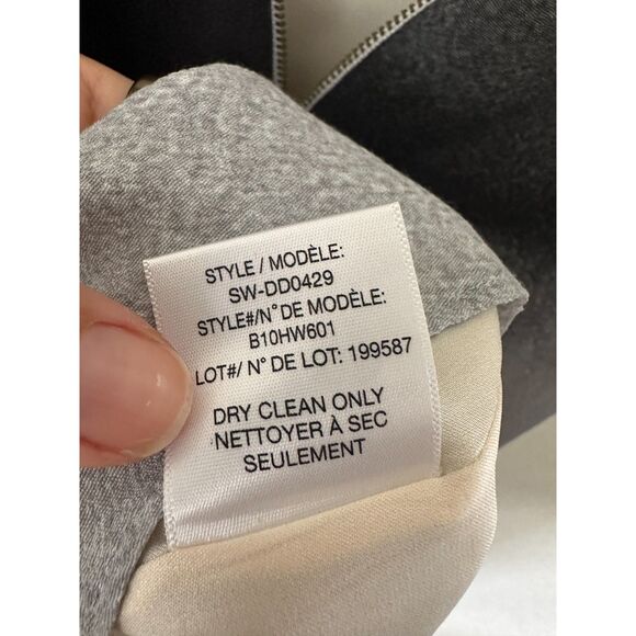 Helmut Lang Beam Shift Dress Sleeveless Hi-Low Midi Size 6 Grey Scale - Picture 11 of 12